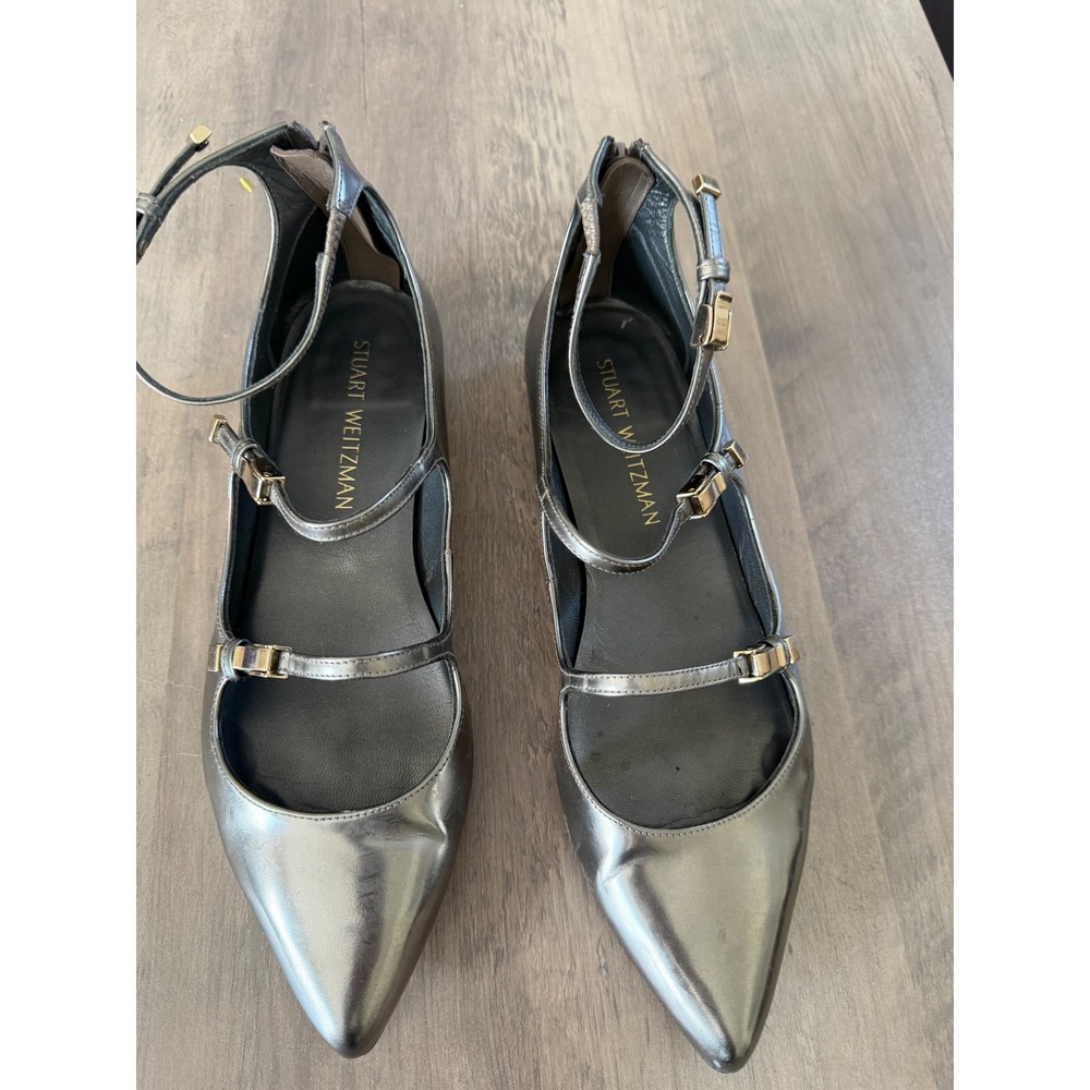 Polished, Playful & a dash of Danger Weitzman Metallic Flats 8.5 & a perfect 10